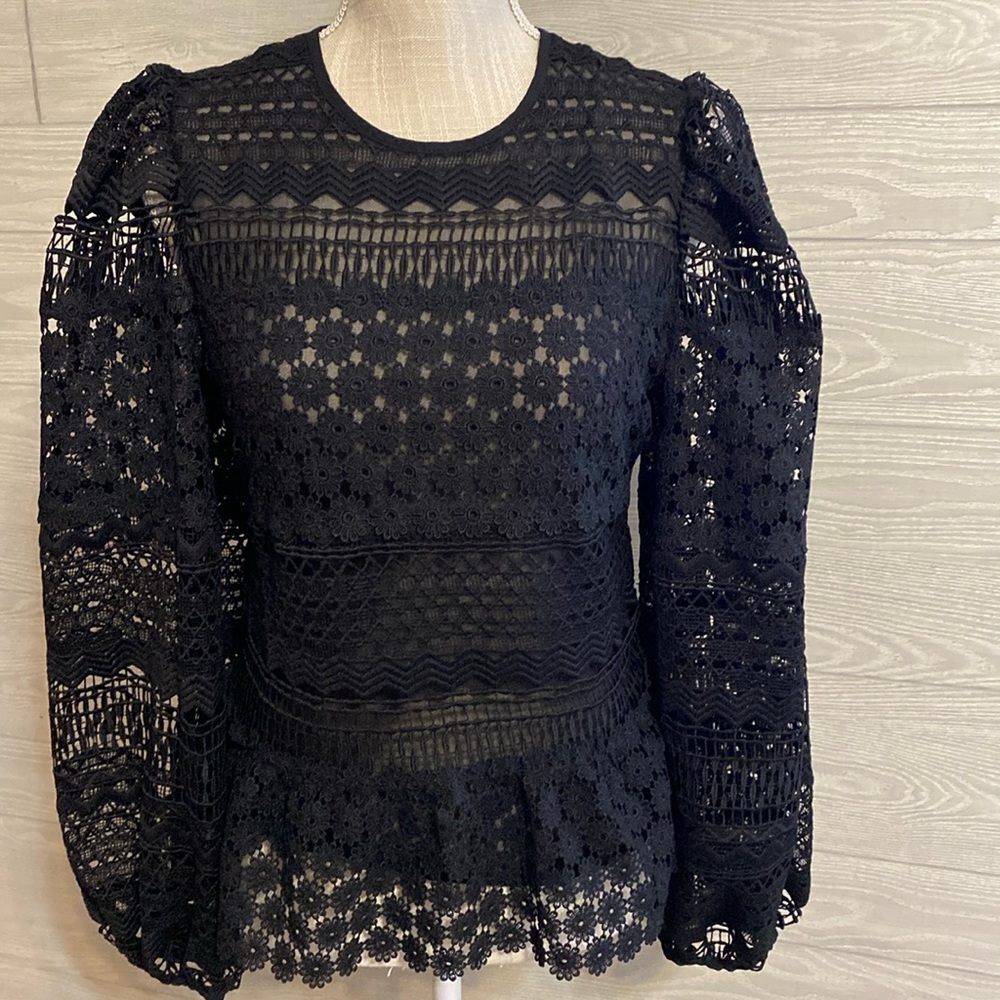 Express lace peplum blouse. Size XS